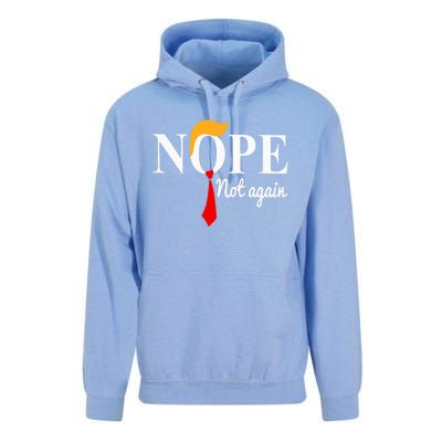 Nope Not Again Funny Trump Unisex Surf Hoodie