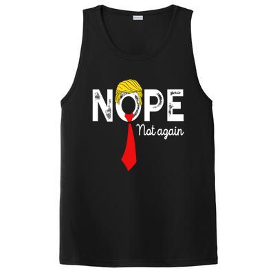 NOPE Not Again Funny Sarcastic Trump Statement USA Humor USA PosiCharge Competitor Tank