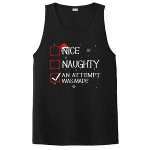 Nice Naughty An Attempt Was Made Christmas List PosiCharge Competitor Tank