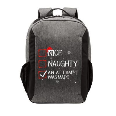 Nice Naughty An Attempt Was Made Christmas List Vector Backpack