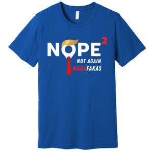 Nope Not Again Magafakas Antitrump 2024 Funny Political Gift Premium T-Shirt