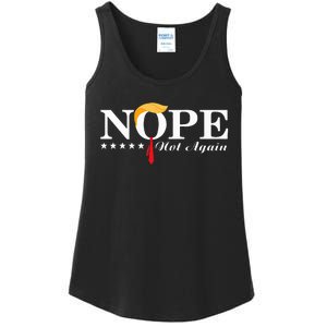 Nope Not Again Funny Trump Political Election 2024 Support Ladies Essential Tank