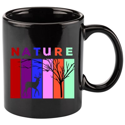 Nature 11oz C Handle Ceramic Mug