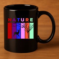 Nature 11oz C Handle Ceramic Mug