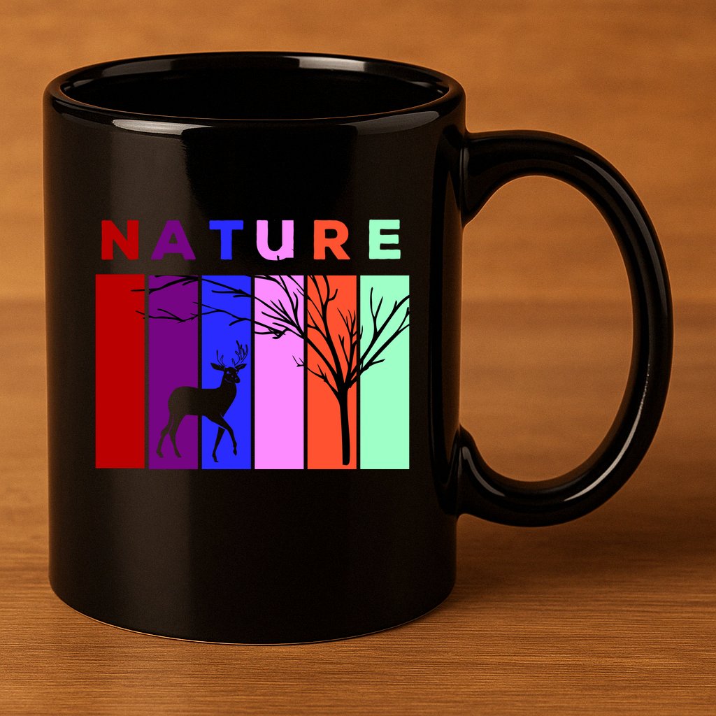 Nature 11oz C Handle Ceramic Mug