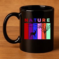 Nature 11oz C Handle Ceramic Mug