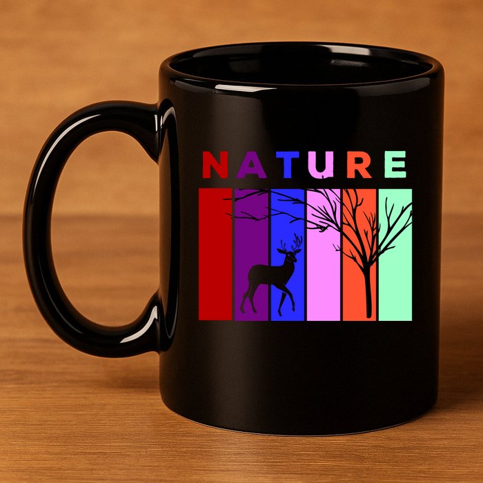 Nature 11oz C Handle Ceramic Mug