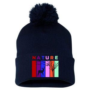 Nature Pom Pom 12in Knit Beanie