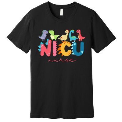 NICU Nurse Animal, Nurse Appreciation, Nicu Nurse Dinosaur Premium T-Shirt