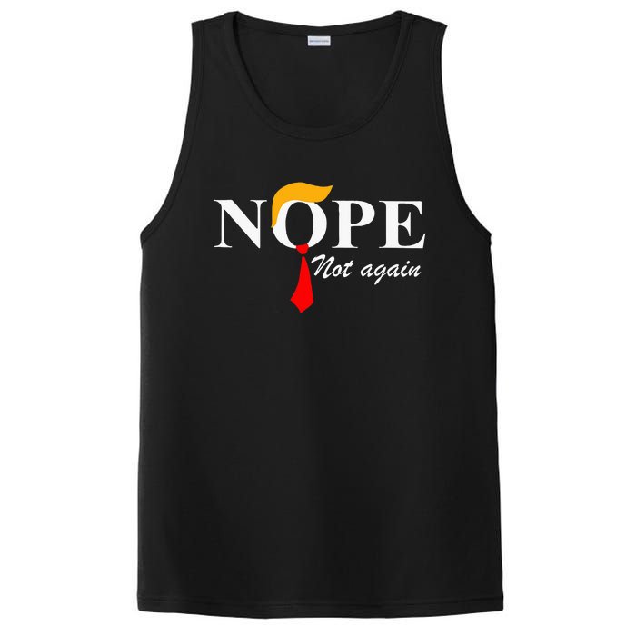 Nope Not Again Funny Trump Apparel Nope Not Again Trump PosiCharge Competitor Tank