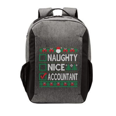 Naughty Nice Accountant Christmas List Ugly Party Meaningful Gift Vector Backpack