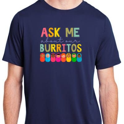 NICU Nurse Ask Me About Our Burritos Infant Care Specialist Adult ChromaSoft Performance T-Shirt