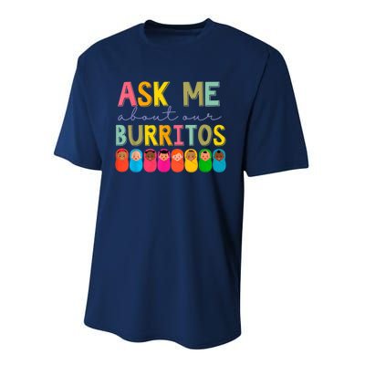 NICU Nurse Ask Me About Our Burritos Infant Care Specialist Performance Sprint T-Shirt