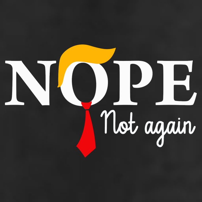 Nope Not Again Funny Trump Nope Not Again Trump 7 Panel Mesh Trucker Snapback Hat