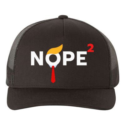 Nope Never Again Funny Trump Wig Political Costume Democrat Yupoong Adult 5-Panel Trucker Hat