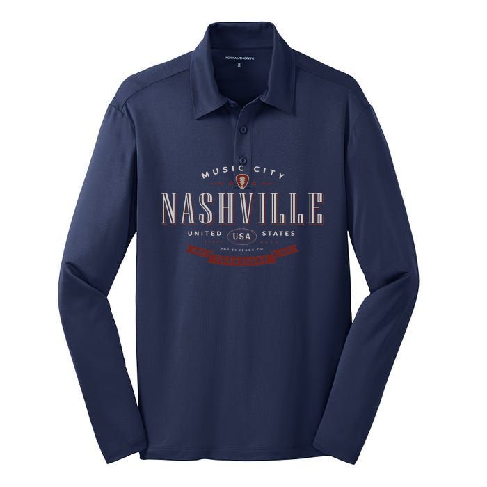 Nashville Silk Touch Performance Long Sleeve Polo