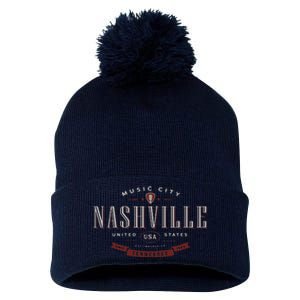 Nashville Pom Pom 12in Knit Beanie