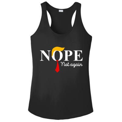 Nope Not Again Funny Trump Apparel Nope Not Again Trump Ladies PosiCharge Competitor Racerback Tank