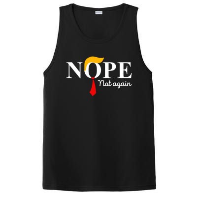 Nope Not Again Funny Trump Apparel Nope Not Again Trump PosiCharge Competitor Tank