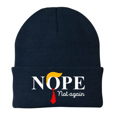 Nope Not Again Funny Trump Apparel Nope Not Again Trump Beanie