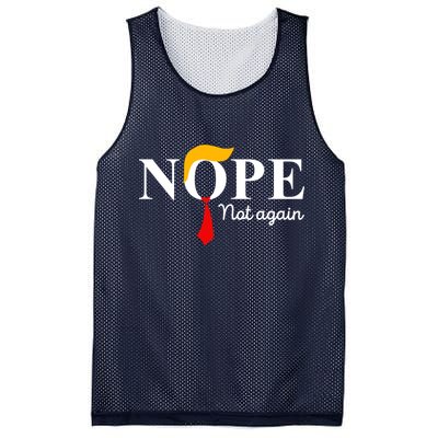 Nope Not Again Funny Trump Apparel Nope Not Again Trump Mesh Reversible Basketball Jersey Tank