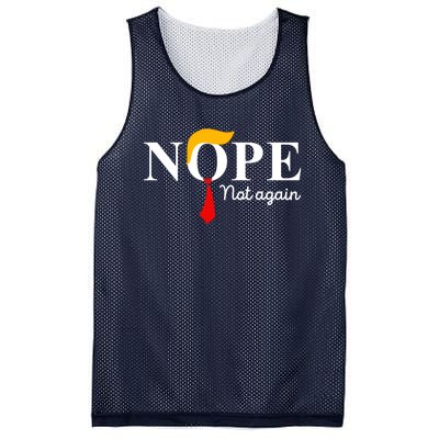 Nope Not Again Funny Trump Apparel Nope Not Again Trump Mesh Reversible Basketball Jersey Tank