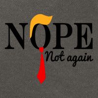 Nope Not Again Funny Trump Cotton Canvas Backpack