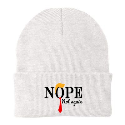 Nope Not Again Funny Trump Beanie