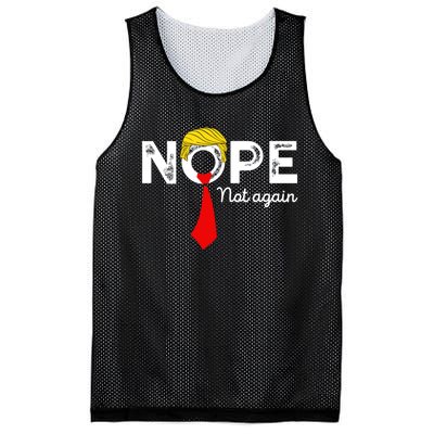 Nope Not Again Funny Trump Apparel Nope Not Again Trump Mesh Reversible Basketball Jersey Tank