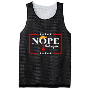 Nope Not Again Funny Trump Saying Quote Anti Trump Mesh Reversible Basketball Jersey Tank