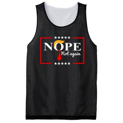 Nope Not Again Funny Trump Saying Quote Anti Trump Mesh Reversible Basketball Jersey Tank