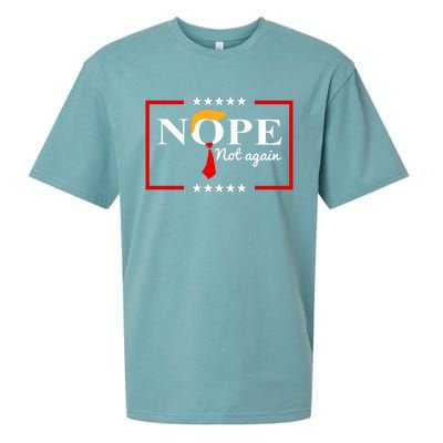 Nope Not Again Funny Trump Saying Quote Anti Trump Sueded Cloud Jersey T-Shirt