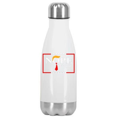 Nope Not Again Funny Trump Saying Quote Anti Trump Stainless Steel Insulated Water Bottle