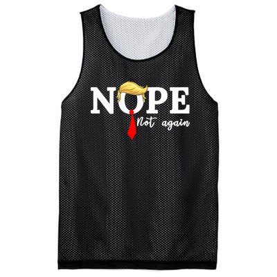 Nope Not Again Anti Trump Mesh Reversible Basketball Jersey Tank