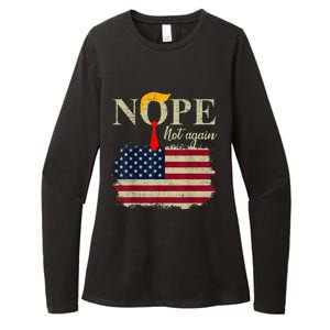 Nope Not Again Funny Trump Womens CVC Long Sleeve Shirt