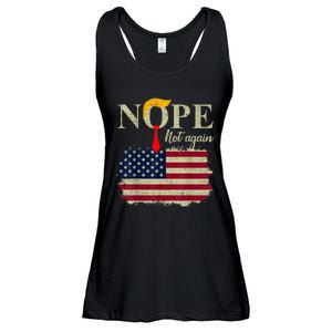 Nope Not Again Funny Trump Ladies Essential Flowy Tank