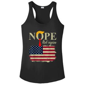 Nope Not Again Funny Trump Ladies PosiCharge Competitor Racerback Tank