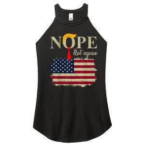 Nope Not Again Funny Trump Women's Perfect Tri Rocker Tank