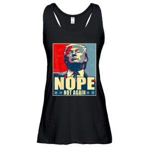 Nope Not Again Funny Trump Ladies Essential Flowy Tank