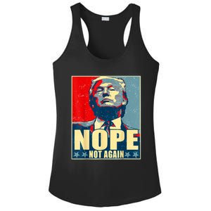 Nope Not Again Funny Trump Ladies PosiCharge Competitor Racerback Tank