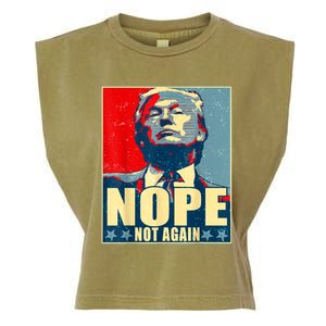 Nope Not Again Funny Trump Garment-Dyed Women's Muscle Tee