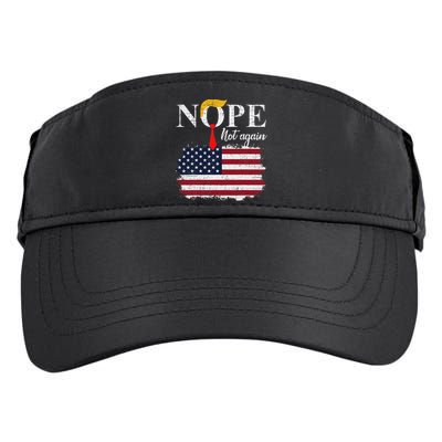 Nope Not Again Funny Trump Adult Drive Performance Visor