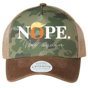 Nope Not Again Funny Trump Legacy Tie Dye Trucker Hat