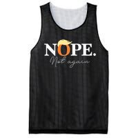 Nope Not Again Funny Trump Mesh Reversible Basketball Jersey Tank