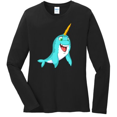 Narwhal Ladies Long Sleeve Shirt