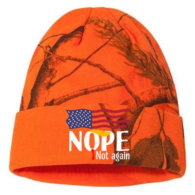 Nope Not Again Funny Trump Nope Not Again Trump Kati Licensed 12" Camo Beanie