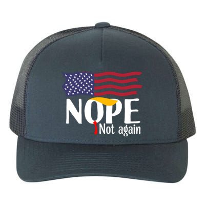 Nope Not Again Funny Trump Nope Not Again Trump Yupoong Adult 5-Panel Trucker Hat