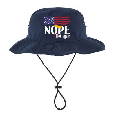 Nope Not Again Funny Trump Nope Not Again Trump Legacy Cool Fit Booney Bucket Hat