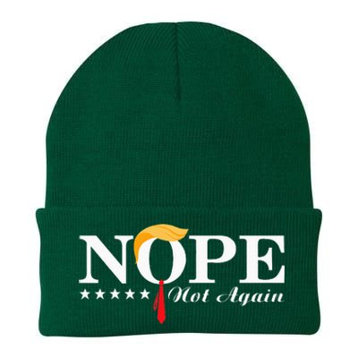 Nope Not Again Funny Trump Political Election 2024 Knit Cap Winter Beanie