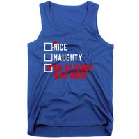 Nice Naughty An Attempt Was Made Christmas List Xmas Gift Tank Top